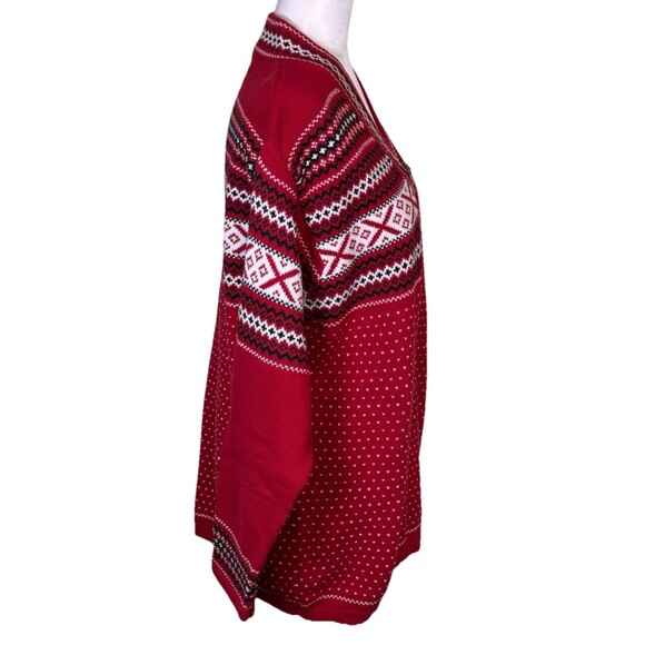 Vtg Liz Sport Women’s Nordic Fair Isle Winter Holiday Scandinavian Ski Sweater L - Picture 3 of 7